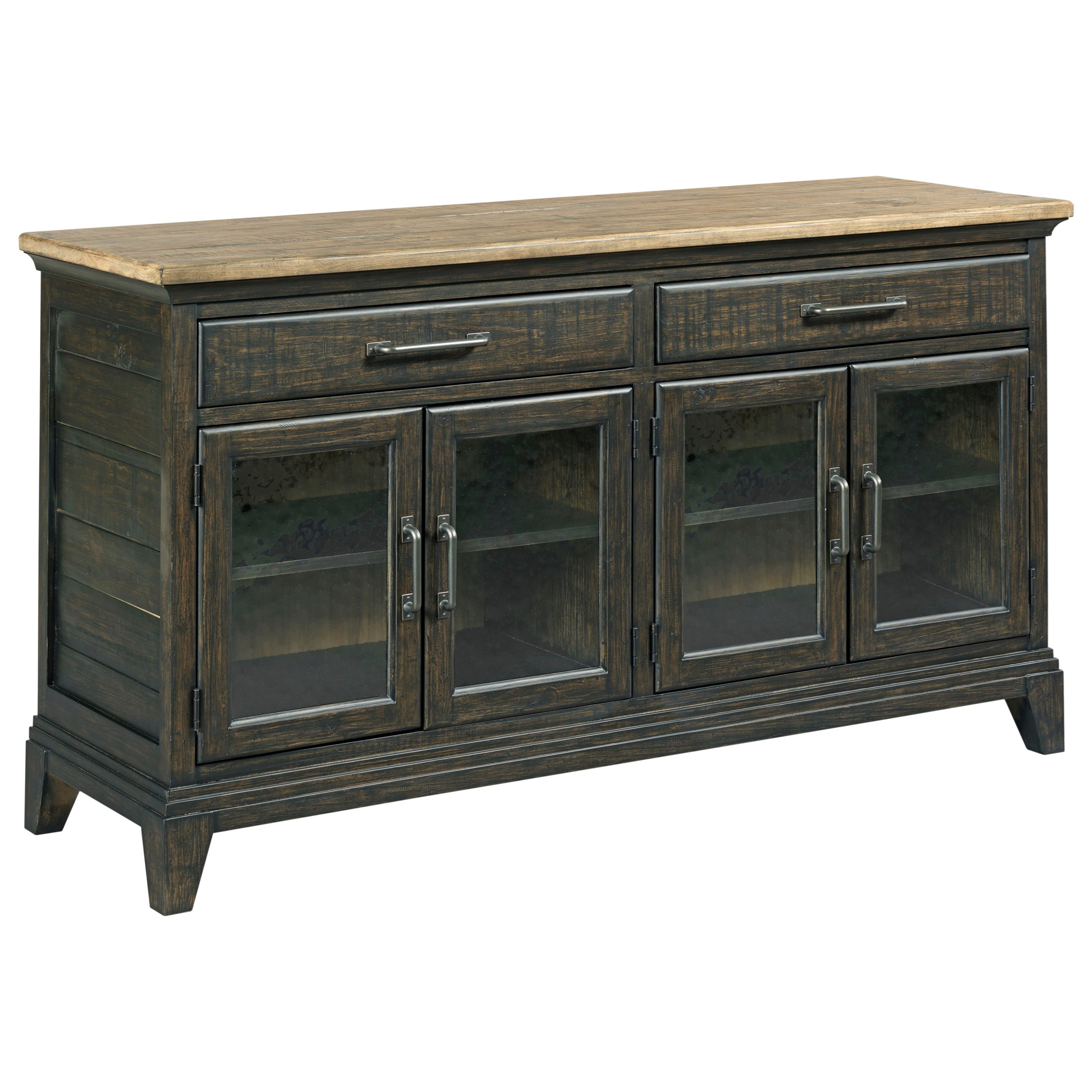 Kincaid Furniture Plank Road 706857C Rockland Solid Wood Buffet with Silverware Storage